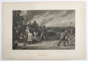 Impresión de la evacuación de civiles de sus hogares por tropas federales requerida por la Orden General 11 de George Caleb Bingham